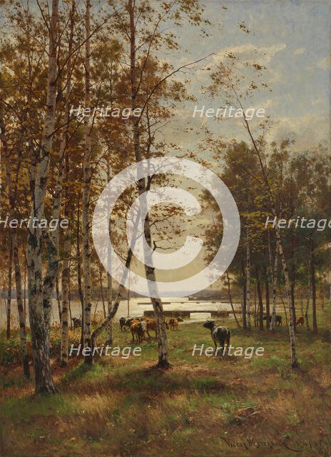 An October Day in aland, 1885. Creator: Victor Westerholm.