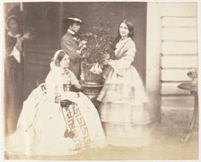 Mrs Stuart, J.C.S and Mrs d'Aguilar, Barrackpore, 1858. Creator: Unknown.