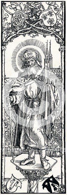 'St Sebaldus on a Capital', (1906). Artist: Albrecht Durer.