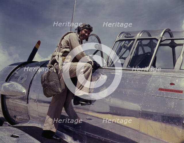 Cadet L. Deitz at the Naval Air Base, Corpus Christi, Texas, 1942. Creator: Howard Hollem.