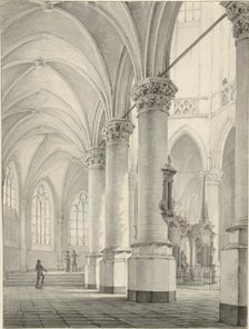 Interior of the Nieuwe Kerk in Delft, 1824. Creator: Johannes Jelgerhuis.