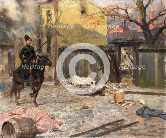 The Raid (Pogrom)', 1907. Creator: Kossak, Wojciech (1856-1942).