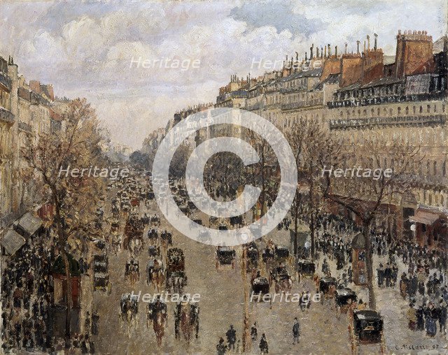 'Boulevard Montmartre in Paris', 1897. Artist: Camille Pissarro