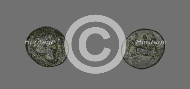 Coin Depicting Herakles, 220-178 BCE, issued by Philip V. Creator: Unknown.