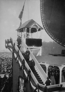 Kaiser leaving stand after christening of "Imperator", 1912. Creator: Bain News Service.