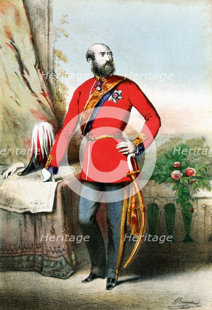 George William Frederick Charles, 2nd Duke of Cambridge, British soldier, c1855. Artist: Unknown