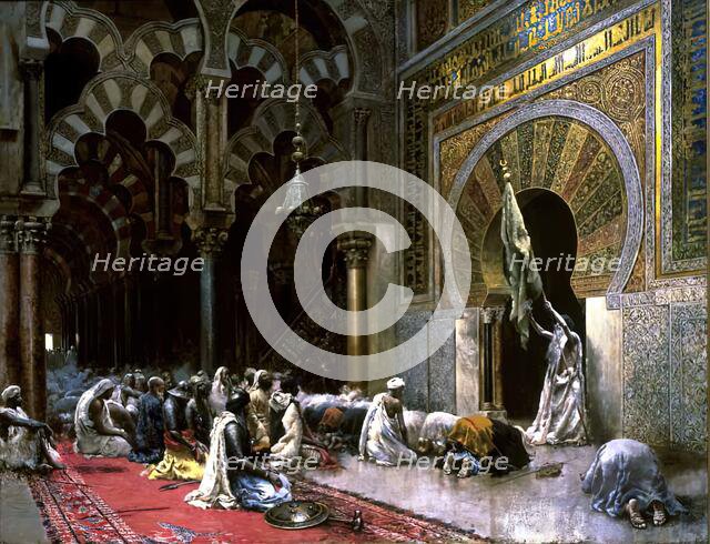 Interior of a Mosque at Cordova, c1880. Creator: Edwin Lord Weeks.