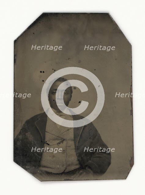 Tintype of a man, 1856-1900. Creator: Unknown.