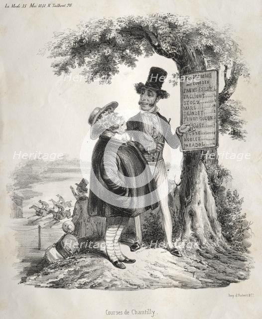 Courses de Chantilly, 1841. Creator: Clémente Pruche (French, 1831-1870).
