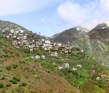 General view of Artvin from the small town of Svet, between 1905 and 1915. Creator: Sergey Mikhaylovich Prokudin-Gorsky.