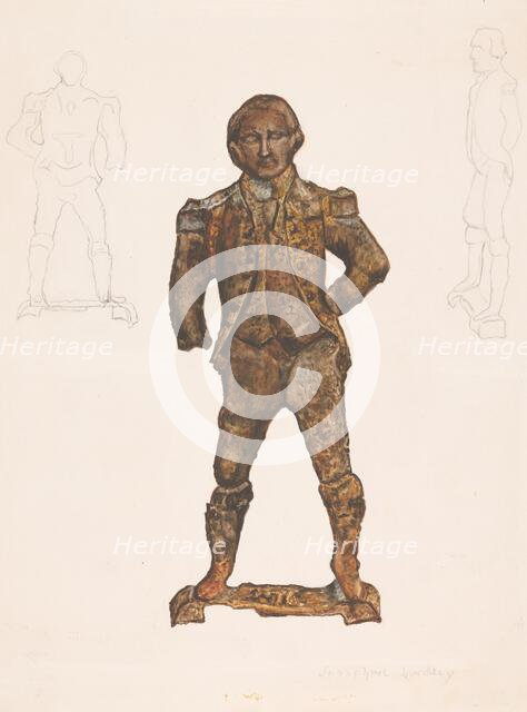 Andiron (George Washington), c. 1937. Creator: Josephine Lindley.