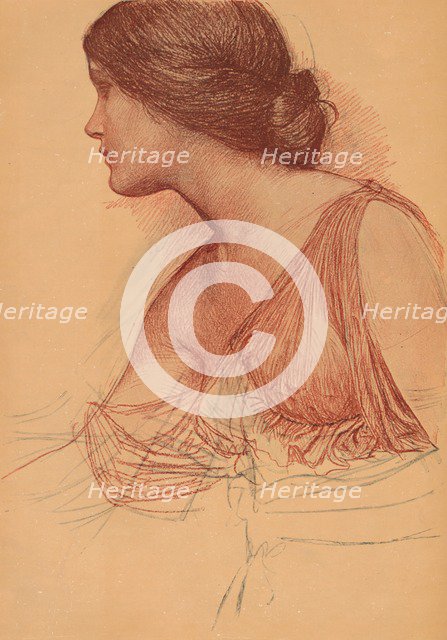 'From a study in sanguine', c1899. Artist: John William Waterhouse.