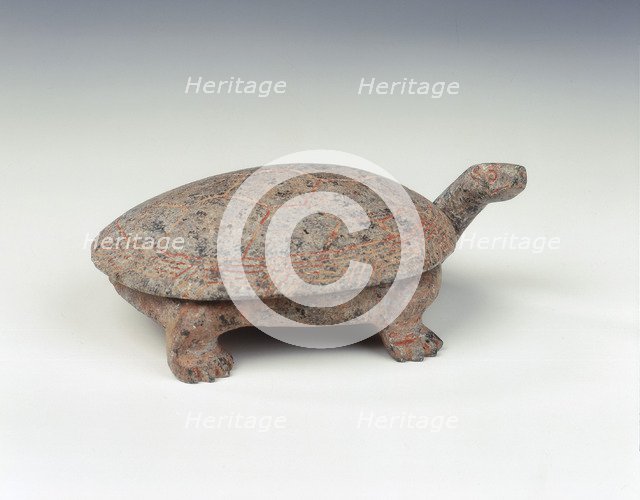 Steatite covered ink palette in the shape of a tortoise, Six Dynasties, 7th century or earlier. Artist: Unknown
