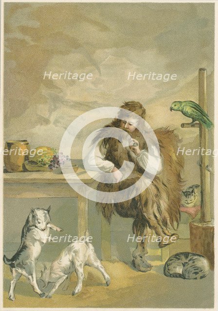 Scene from Robinson Crusoe by Daniel Defoe, 1892. Artist: John Dawson Watson