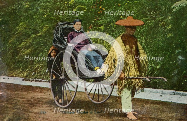 Chinese rickshaw, 20th century. Artist: Unknown
