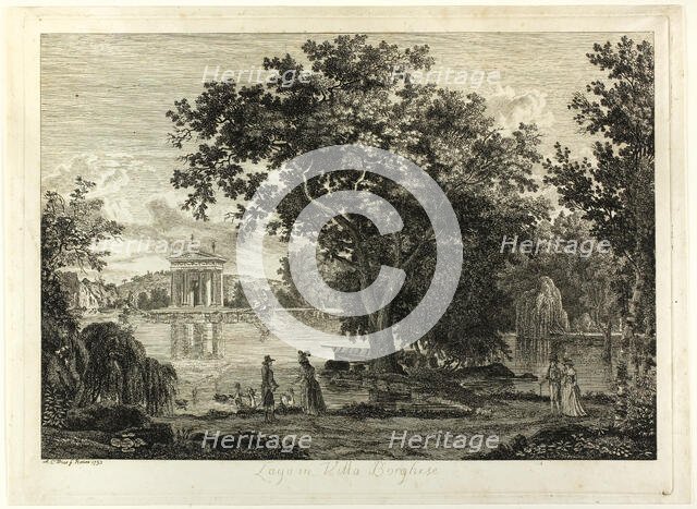 Lake in Villa Borghese, 1793. Creator: Albert Christoph Dies.