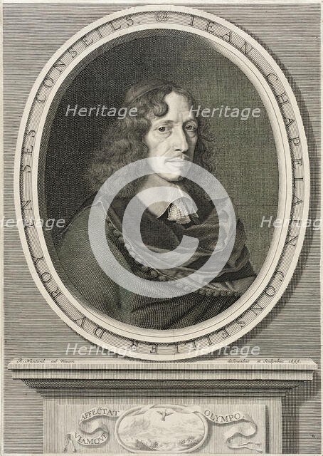Jean Chapelain, 1655. Creator: Robert Nanteuil.