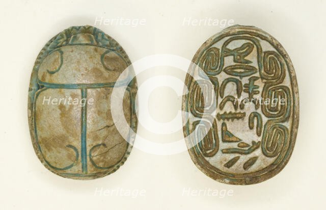 Scarab: Title (Greatest of the Tens of Upper Egypt) and Personal Name, Egypt, Middle Kingdom... Creator: Unknown.