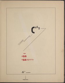 About Two Squares: A Suprematist Tale of Two Squares in Six Constructions, 1922. Creator: Lissitzky, El (1890-1941).