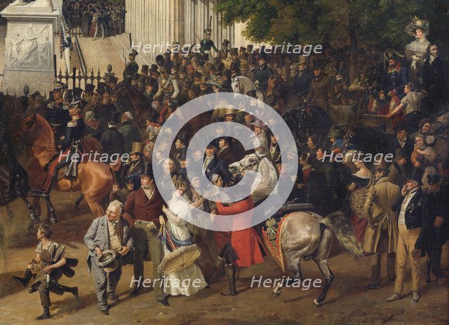 Parade on the Opernplatz in Berlin (Detail), 1824-1830. Artist: Krüger, Franz (1797-1857)