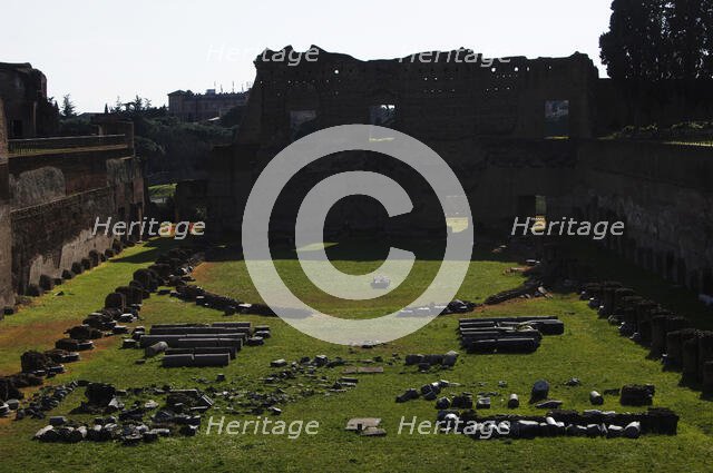 Stadium of Domitian, Imperial Palace, Palatine Hill, Rome, Italy, 51-96 AD (2009). Creator: LTL.