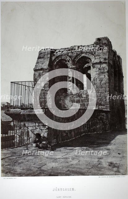 Jerusalem, Church of the Holy Sepulchre (Jérusalem, Saint-Sépulcre), 1854/56. Creator: Auguste Salzmann.