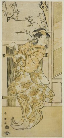The Actor Segawa Kikunojo III as Kojoro-gitsune (Female Fox) Disguised as Omiki in the..., c. 1789. Creator: Katsukawa Shun'ei.