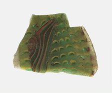 Fragment of a Revetment Depicting Fish Scales, 1st century BCE-1st century CE. Creator: Unknown.