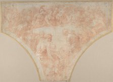 Apple of Discord Thrown by Eris at the Marriage of Peleus and Thetis: Study for Fresco..., 1504-70. Creator: Francesco Primaticcio.