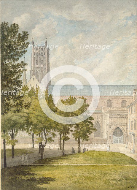 Worcester Cathedral, probably 1774. Artist: John Baptist Malchair.