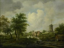 Dilapidated rampart with the Weteringpoort, seen across the Buitensingel, Amsterdam, 1807.  Creator: Jan Hulswit.