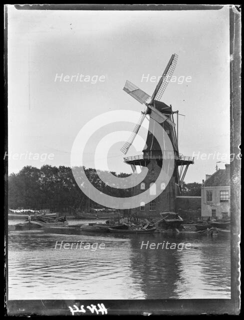 Windmill De Adriaan, Haarlem, the Netherlands,  1906-1917. Creator: George Crombie.