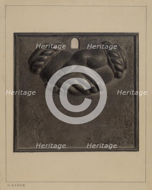 Firemark, c. 1937. Creator: Herman Bader.