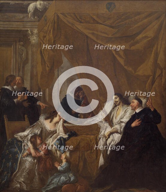 Saint Vincent de Paul at the Deathbed of Louis XIII, 1731. Creator: Troy, Jean-François de (1679-1752).