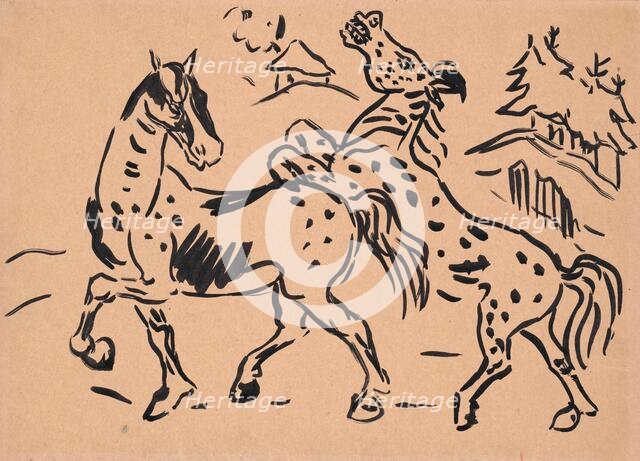 Horses, 1935-1940. Creator: Arnold Peter Weisz-Kubincan.