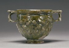 Lead-Glazed Skyphos, 50 B.C.-A.D. 50. Creator: Unknown.