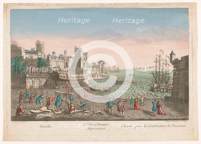 View of a shipyard, 1745-1775. Creator: A Fantonne.