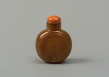 Agate snuff bottle, China, Qing dynasty, 1644-1911. Creator: Unknown.