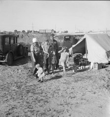 Part of family arrived the night before..., near Holtville, Imperial Valley, CA, 1939. Creator: Dorothea Lange.