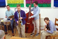 Sam Braysher Quartet, Clocktower Cafe Jazz Club, Croydon, London, March 2025. Creator: Brian O'Connor.