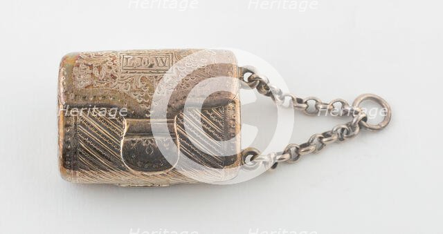 Purse-Shaped Vinaigrette, London, 1815/16. Creator: William Eliott.