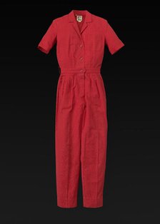 Red jumpsuit designed by Willi Smith, 1969-1987. Creator: Willi Smith.