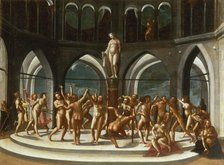 Dance around the Statue of Venus, 1580-1590. Creator: Hans Bock the Elder