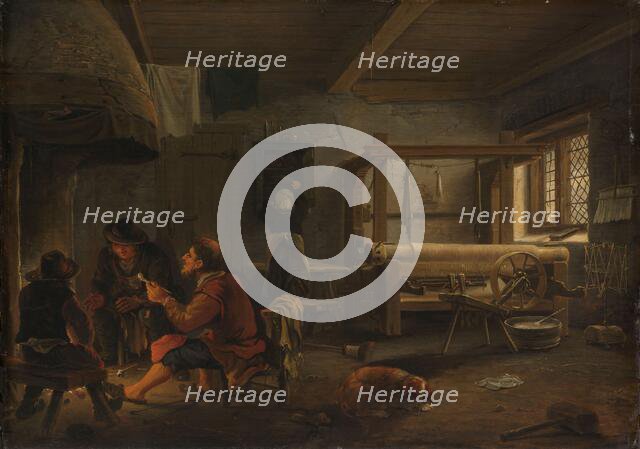 A Weaver's Workshop, 1652. Creator: Johannes Dircksz. van Oudenrogge.
