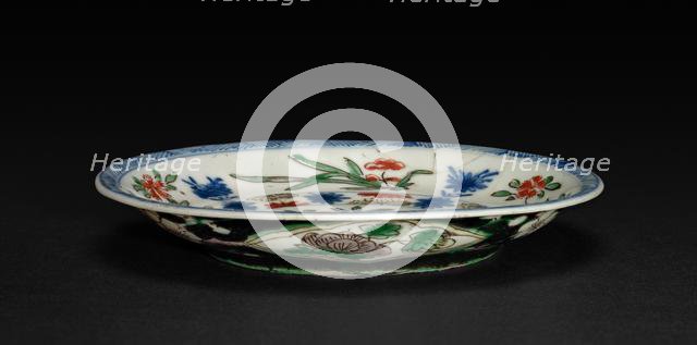 Saucer, 1662-1722. Creator: Unknown.