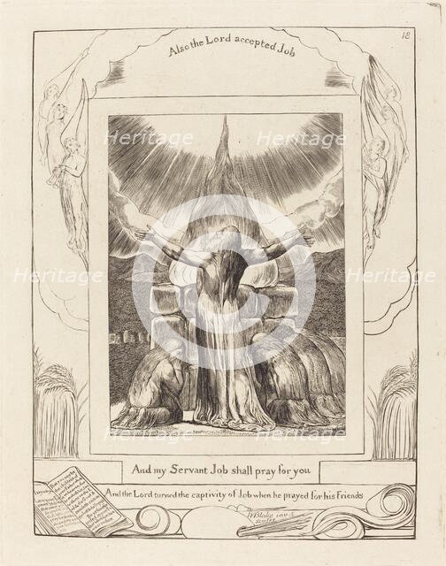 Job's Sacrifice, 1825. Creator: William Blake.