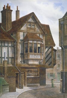 Houses in Bishopsgate, City of London, 1860.                                               Artist: JL Stewart