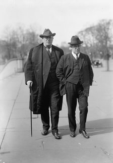 Hughes, William, Rep. from New Jersey, 1903-1912; Senator, 1913-1918. Right, with Ollie James, 1914. Creator: Harris & Ewing.
