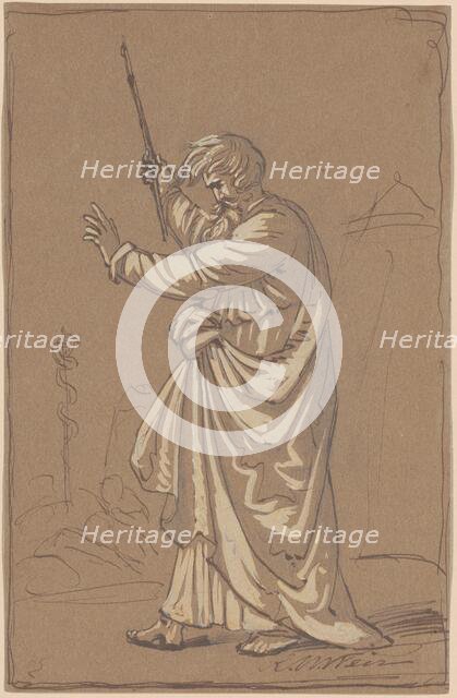 Aaron Converting His Staff into a Serpent, c. 1860s. Creator: Robert Walter Weir.