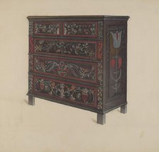 Guilford Painted Chest, c. 1936. Creator: Martin Partyka.
